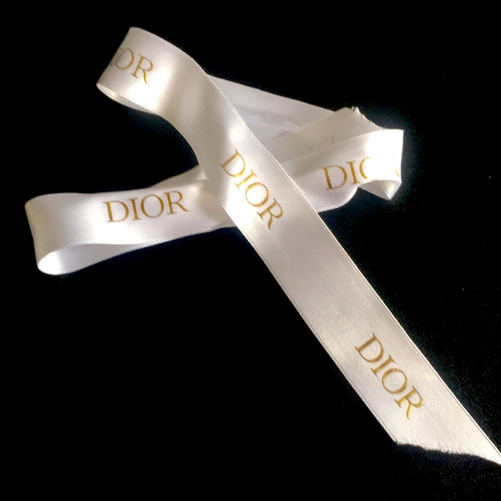 Dior Ribbon White With Gold Lettering - Picture 3 of 7
